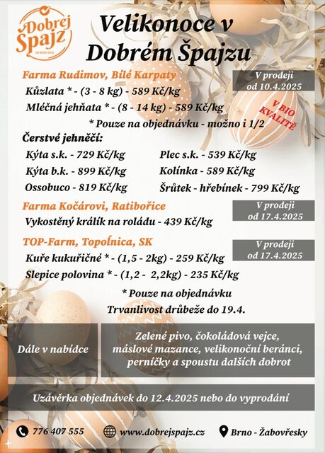Velikonoční nabídka