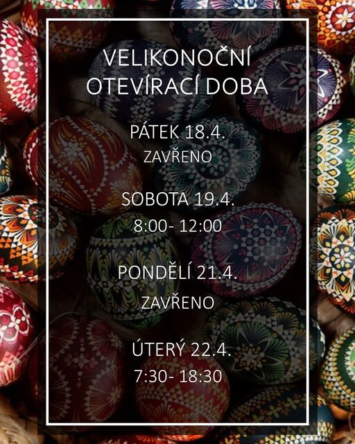 Velikonoční otevírací doba 