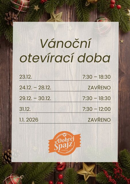 Otevírací doba Vánoce